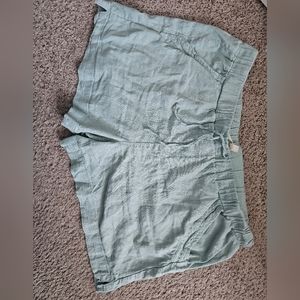 Briggs Light Green Linen Blend Shorts